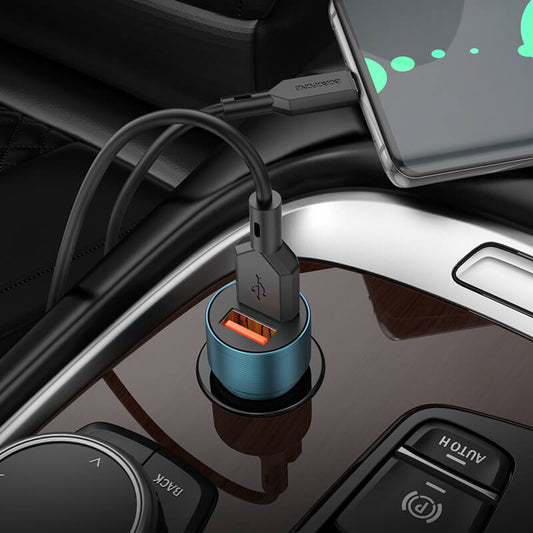 Borofone BZ19 Wisdom Auto-Ladegerät | 2×USB QC/FCP/AFC 12W - MIZO.at