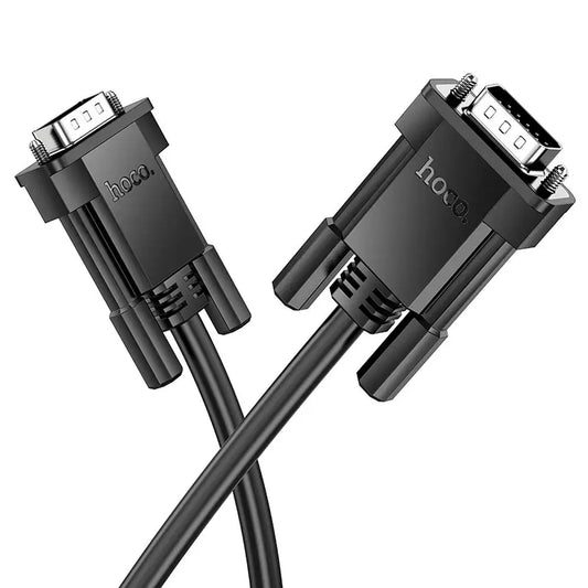 HOCO VGA Kabel Stecker zu Stecker 1m Schwarz | Full HD 1080p US11 - MIZO.at