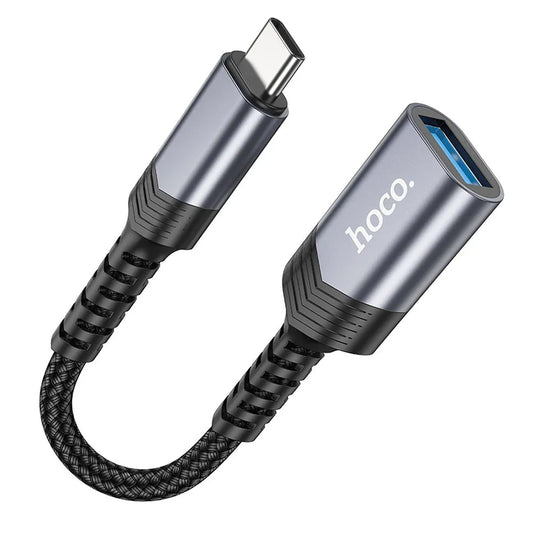 Hoco Type-C zu USB 3.0 OTG Adapter – Schwarz Schnell Datentransfer - MIZO.at