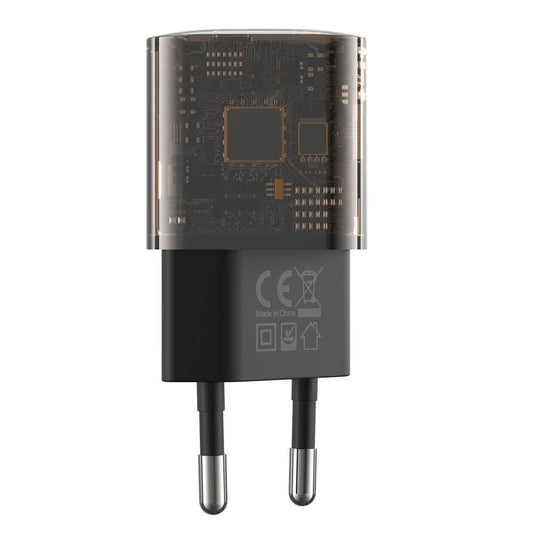 XO CE05 Clear Wall Charger 30W PD + 18W QC – Transparent Braun - MIZO.at