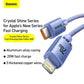 iPhone Ladekabel USB C auf Lightning 20W Schnellladen 1,2 m Baseus Lila - MIZO.at