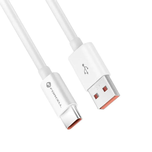 FORCELL F-ENERGY C336 USB-A auf Type-C Ladekabel 60W – 1m Weiß - MIZO.at