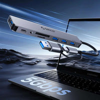 Orico YSA2-U3 7-Port USB Hub Docking Station – Gray