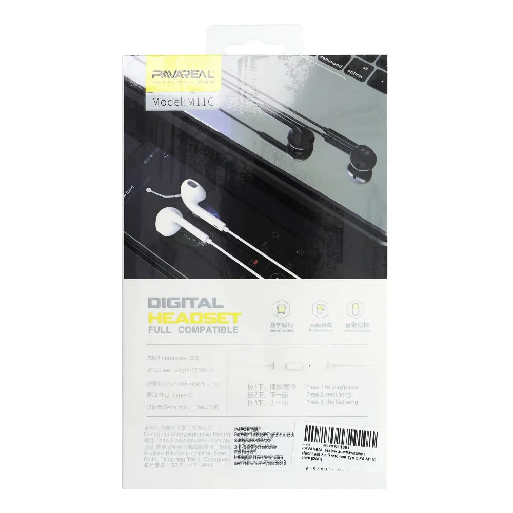 PAVAREAL PA-M11C Wired Earphones | Hi-Fi Sound with USB-C - MIZO.at