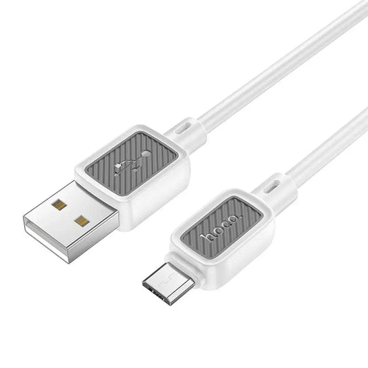 HOCO USB-A auf Micro-USB Kabel | 2.4A Schnellladung X108 1m Weiß - MIZO.at