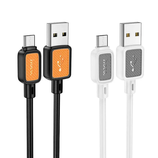 HOCO USB-A auf Micro-USB Kabel | 2.4A Schnellladung X108 1m Weiß - MIZO.at