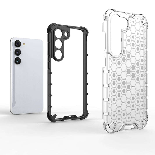 Galaxy S23 Honeycomb Hybrid Cover – Schwarz, Stoßfest & Stylisch - MIZO.at