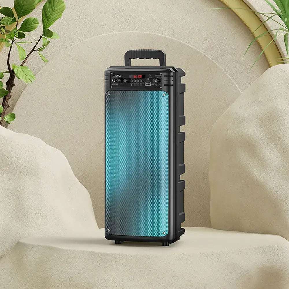 HOCO BS52 Wireless Bluetooth Speaker + Wired Microphone | Black - MIZO.at