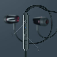 IN-Ear Headphones | 3.5mm Jack | Black with Remote & Microphone - MIZO.at