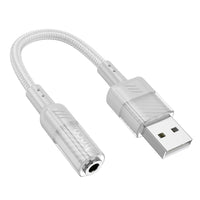 Hoco AUX USB to 3.5mm Jack Adapter | Grey - MIZO.at