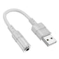 Hoco Aux USB zu 3,5mm Jack Adapter – Grau Kompatibel Praktisch - MIZO.at