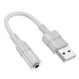 Hoco Aux USB zu 3,5mm Jack Adapter – Grau Kompatibel Praktisch - MIZO.at