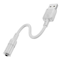 Hoco AUX USB to 3.5mm Jack Adapter | Grey - MIZO.at
