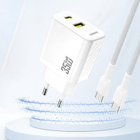 Dudao A27 MaxC 35W GaN Ladeset + USB-C Kabel Weiß - MIZO.at