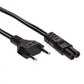 Akyga AK-RD-02A Stromkabel 3m Schwarz | IEC C7 Euro-8-Kupplung - MIZO.at