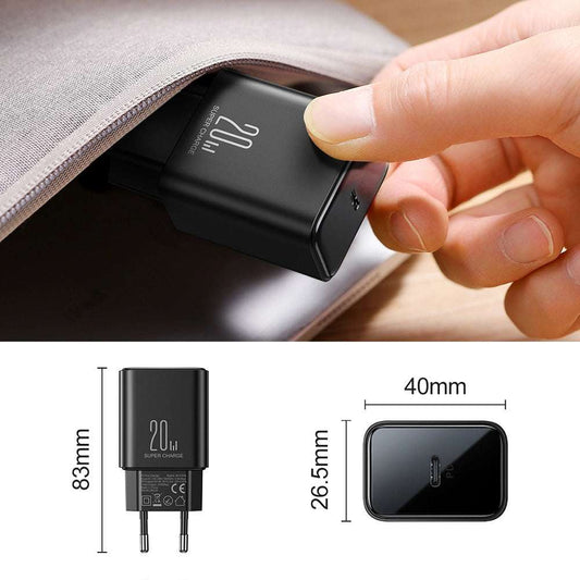 Travel Charger PD 20W mit Type-C-auf-Lightning-Kabel – Schnellladen Komplett-Set - MIZO.at