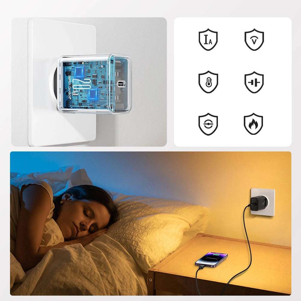 Travel Charger PD 20W with Type-C to Lightning Cable | Fast Charging - MIZO.at