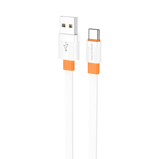 Borofone BX89 Union Cable | USB-C 3A, 1 m Weiß/Orange - MIZO.at