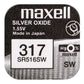 Maxell 317 SR516SW Silber Knopfzelle 1,55 V - MIZO.at