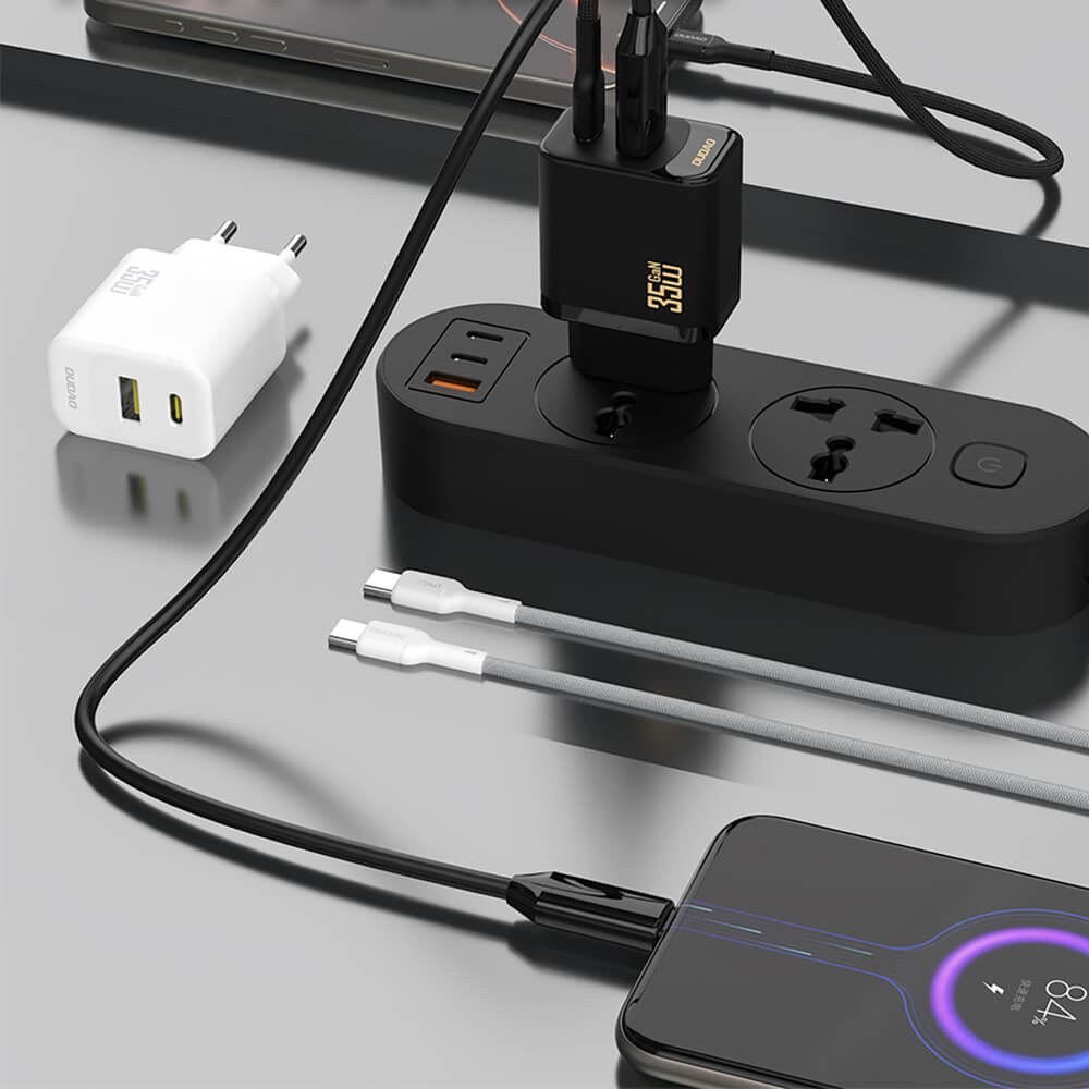 Dudao A27 MaxC 35W GaN Ladeset + USB-C Kabel Weiß - MIZO.at