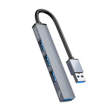 Orico AH-A13 USB-A Hub 4-Port | 1x USB 3.0, 3x USB 2.0, Grau - MIZO.at