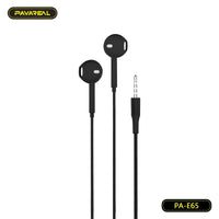 Pavareal PA-E65 Wired Earphones with Microphone | Black - MIZO.at
