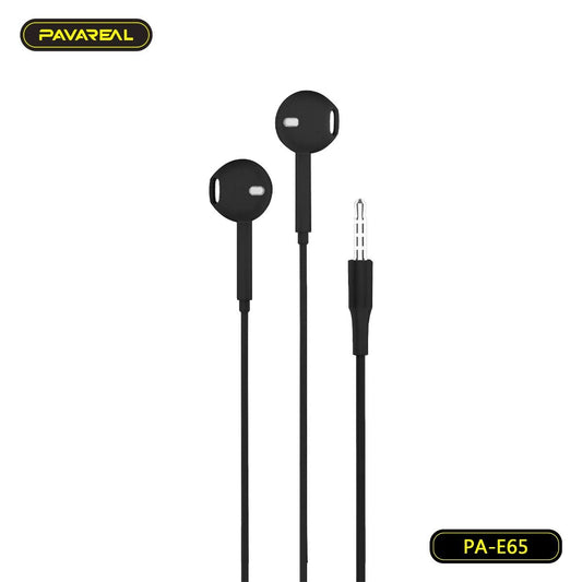 Pavareal PA-E65 Wired Earphones with Microphone | Black - MIZO.at