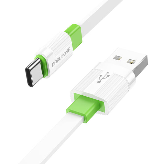 Borofone BX89 Union Cable | USB-C 3A, 1 m Weiß/Grün - MIZO.at