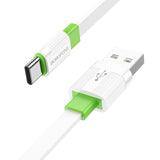 Borofone BX89 Union Cable | USB-C 3A, 1 m Weiß/Grün - MIZO.at