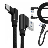 USB-C Winkel-Ladekabel QC 1 m – Nylon Geflochten Mehrfarbig - MIZO.at