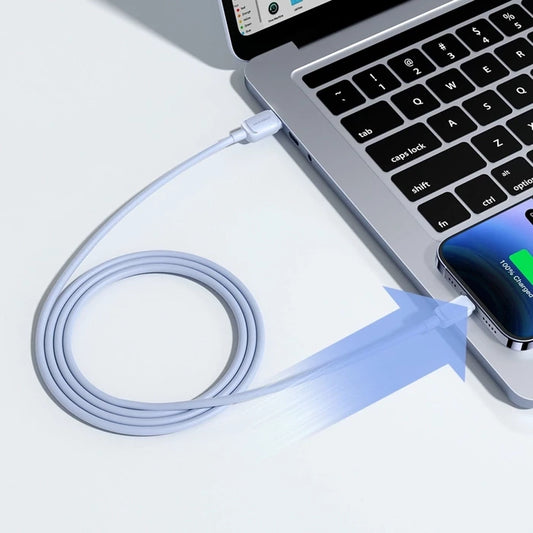 Lightning USB Kabel, 1,2 m Blau – 2,4A Schnellladen & Datentransfer - MIZO.at