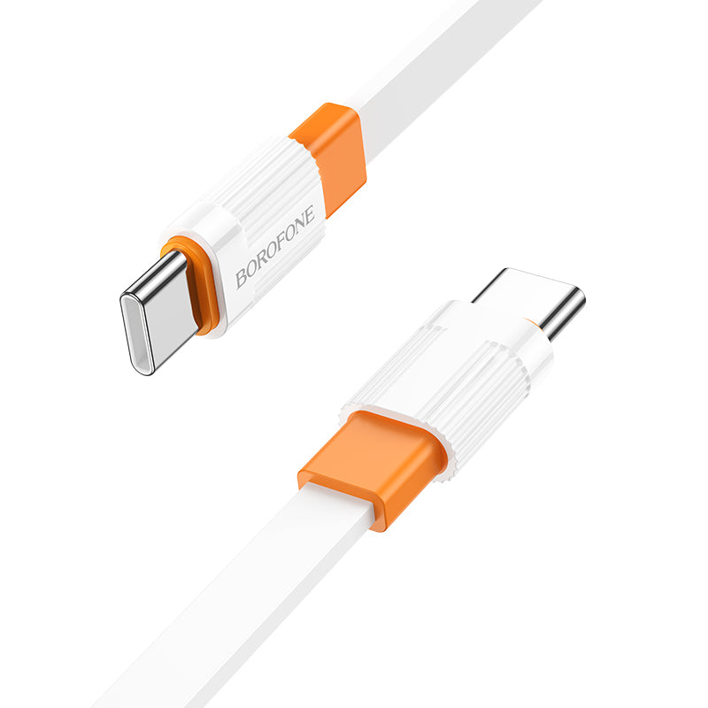 Borofone BX89 Union Cable | USB-C to USB-C, PD 60W, 1M | White-Orange - MIZO.at
