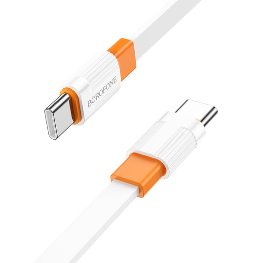 Borofone BX89 Union USB-C auf USB-C | PD 60W, 1 m Weiß/Orange - MIZO.at