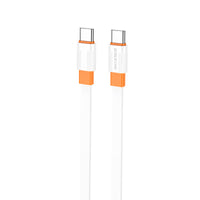 Borofone BX89 Union Cable | USB-C to USB-C, PD 60W, 1M | White-Orange - MIZO.at