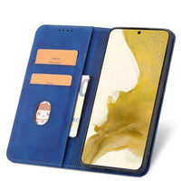Samsung Galaxy S23 Magnet Fancy Case | Blue Flip Wallet Cover - MIZO.at