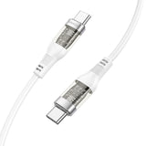 Borofone BU37 Transparent USB-C Cable | PD 60W, 1,2 m - MIZO.at