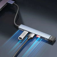 Orico AH-A13 USB-A Hub | 4-Port Docking Station, Gray