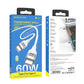 Borofone BU37 Transparent USB-C Cable | PD 60W, 1,2 m - MIZO.at