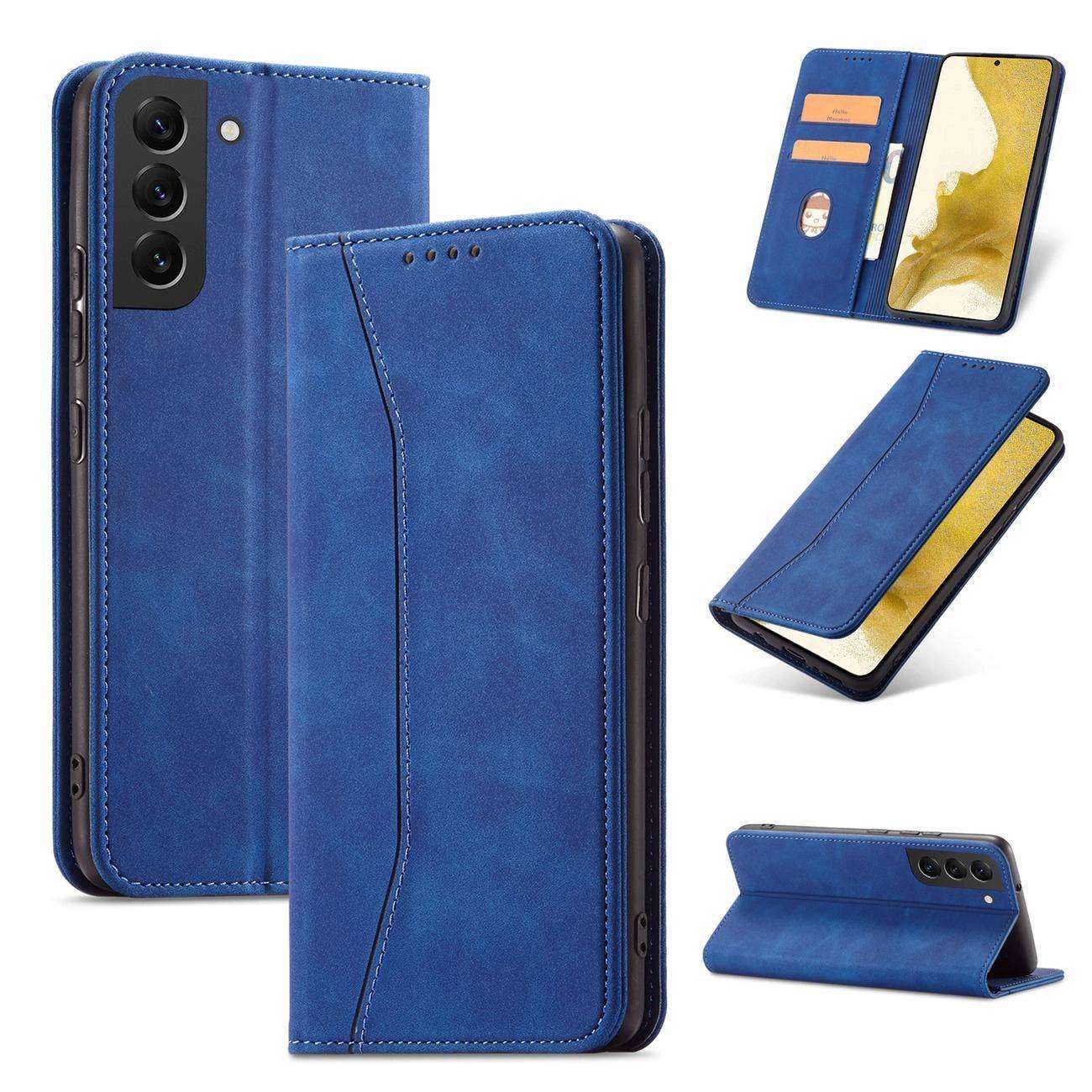 Samsung Galaxy S23 Magnet Fancy Case | Blue Flip Wallet Cover - MIZO.at