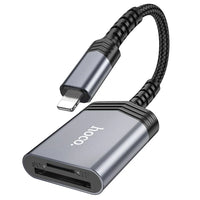 Hoco UA25 Kartenleser SD TF Lightning iPhone Grau - MIZO.at
