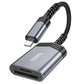 Hoco UA25 Kartenleser SD TF Lightning iPhone Grau - MIZO.at