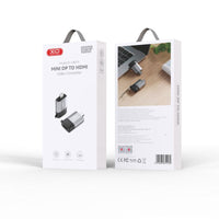 XO GB015 Mini DisplayPort to HDMI Adapter | 4K Gray - MIZO.at