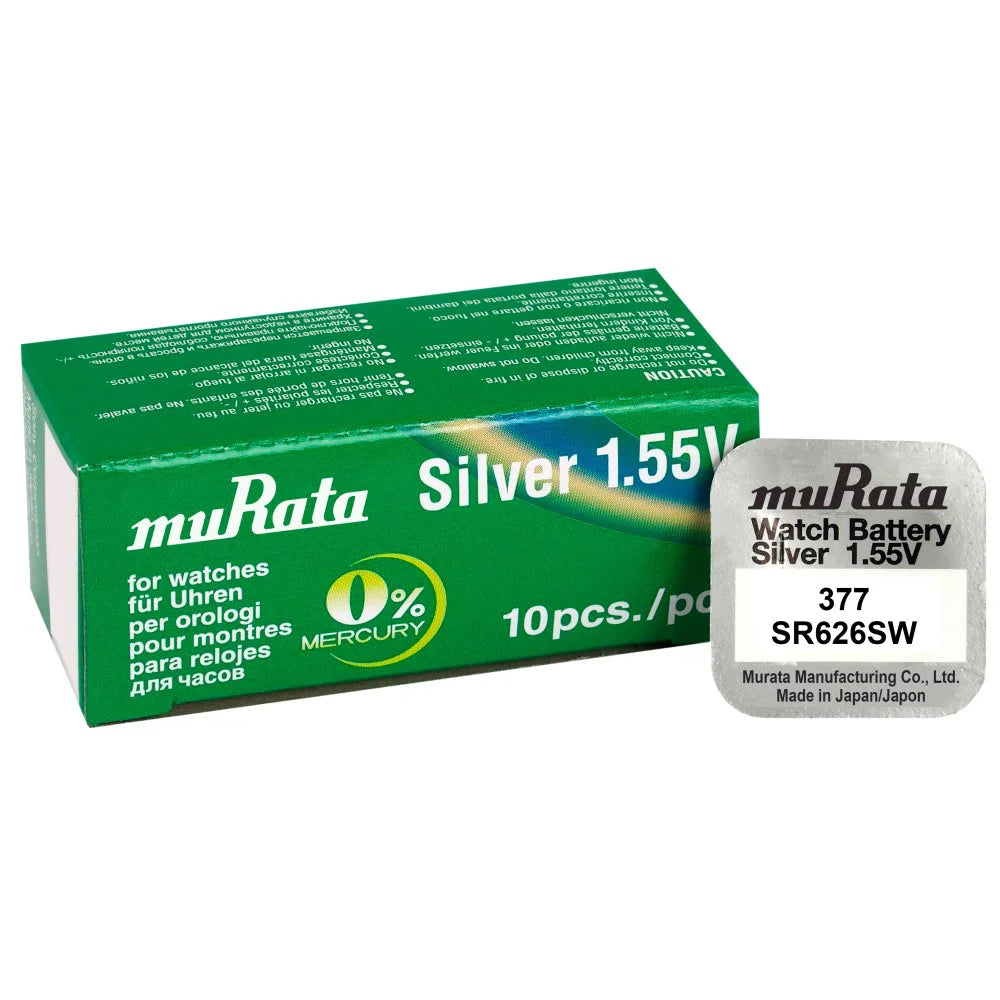 Murata 377 SR626SW Silber Knopfzelle 1,55 V - MIZO.at