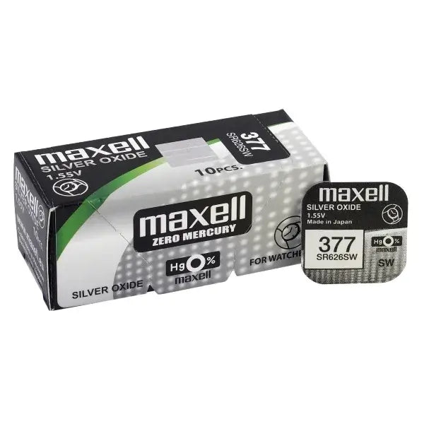Maxell 377 SR626SW Silberoxid Knopfzelle Batterie 3 Stk. 1,55V - MIZO.at