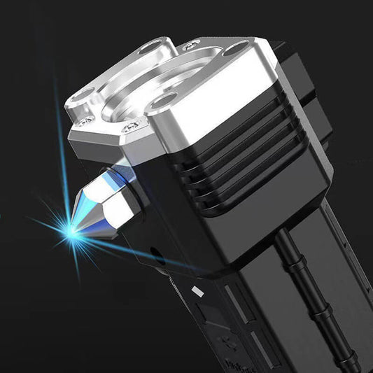 LT2 Rettungs-Taschenlampe | LED, Notfallhammer & Glasbrecher - MIZO.at