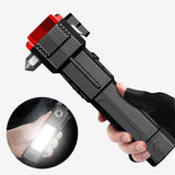 LT2 Rettungs-Taschenlampe Rot | LED, Notfallhammer & Glasbrecher - MIZO.at