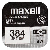 Maxell 384 SR41SW Silber Knopfzelle 1,55 V - MIZO.at