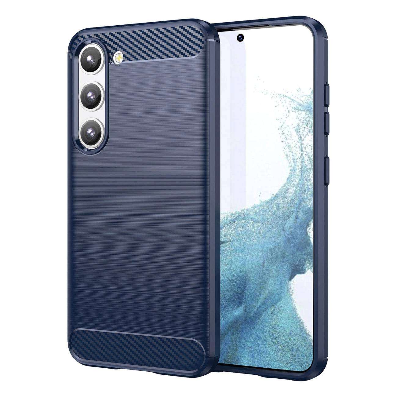 Samsung Galaxy S23 Carbon Case | Stylish Blue Protection - MIZO.at