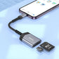 Hoco UA25 Kartenleser SD TF Lightning iPhone Grau - MIZO.at