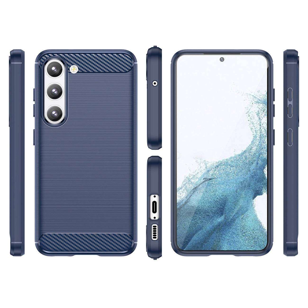 Samsung Galaxy S23 Carbon Case | Stylish Blue Protection - MIZO.at